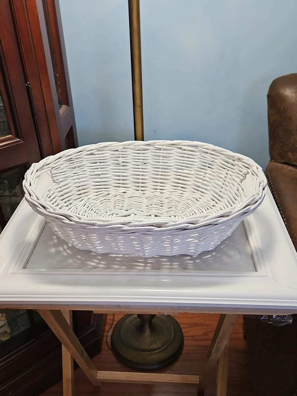 White Wicker Basket 12